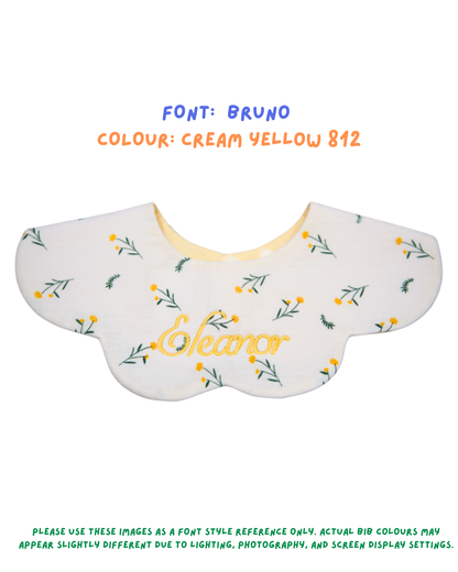 Organic Muslin 7-Layer Dribble Bib - Yellow Florals