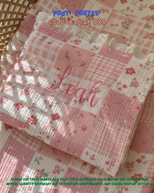 Reversible Organic Muslin Blanket - Blush Garden