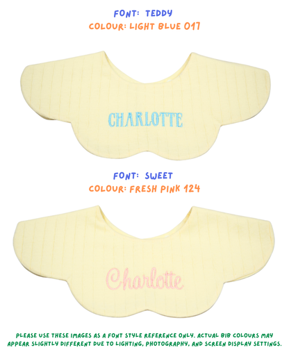 Organic Muslin 5-Layer Dribble Bib - Buttercream