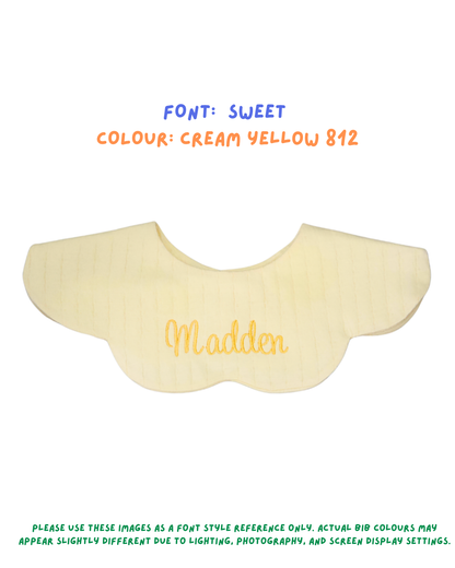 Organic Muslin 5-Layer Dribble Bib - Buttercream