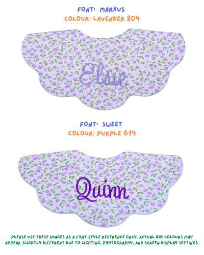 5-Layer Dribble Bib - Lilac Bloom