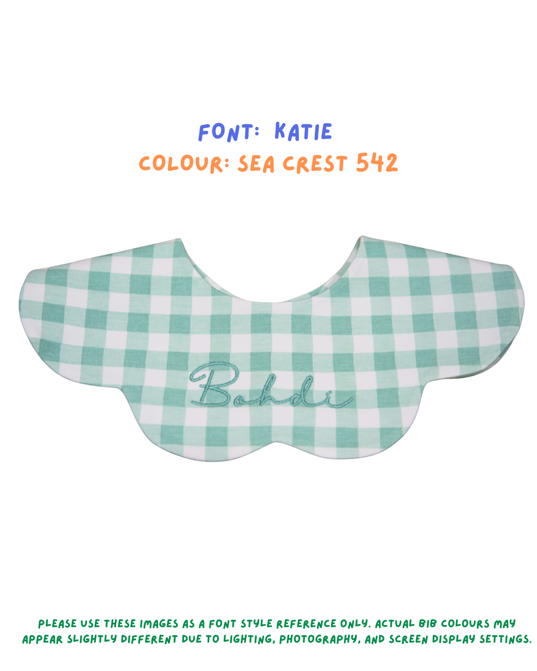 3- Layer Dribble Bib - Green Gingham