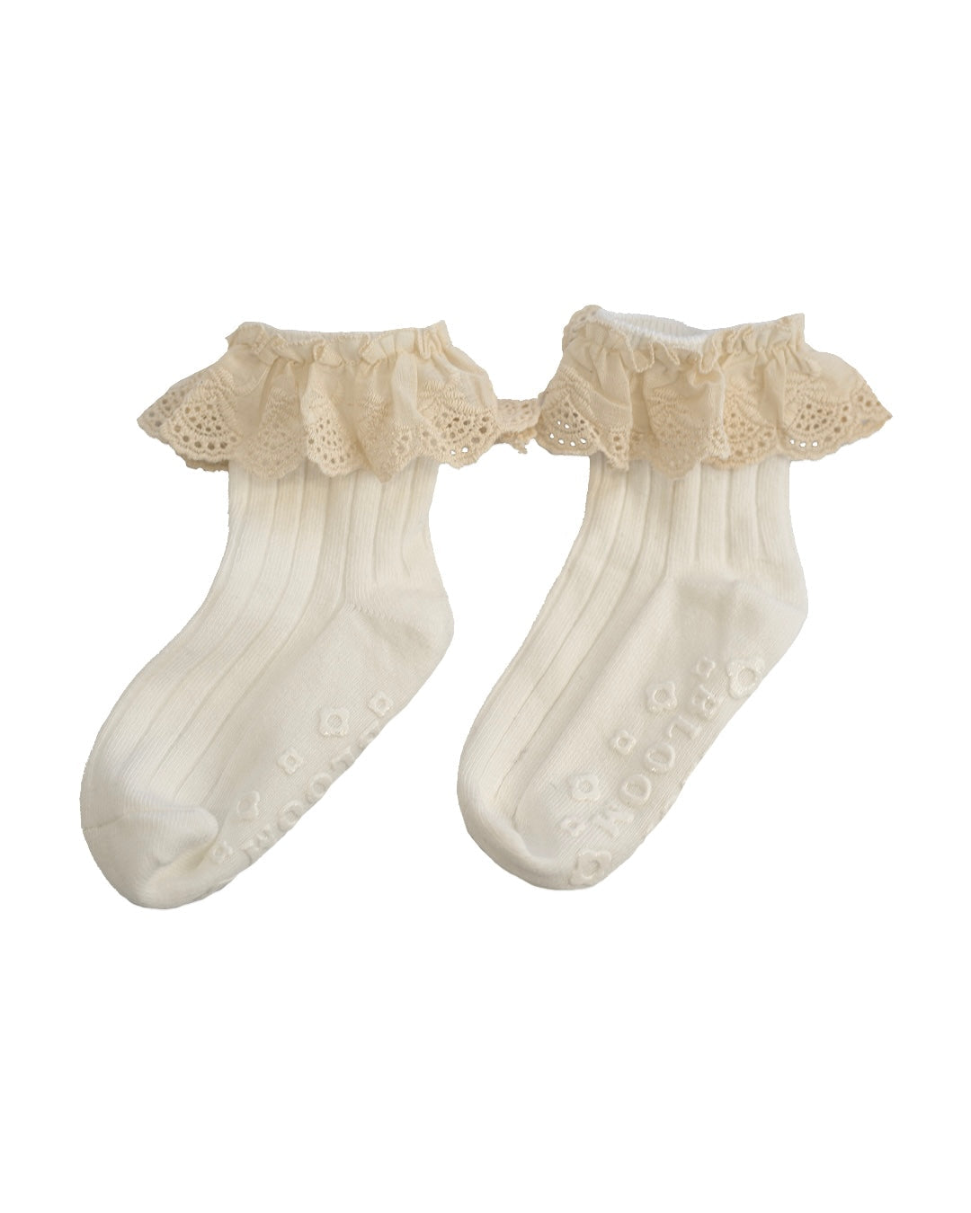 Ankle socks cream 0-6M