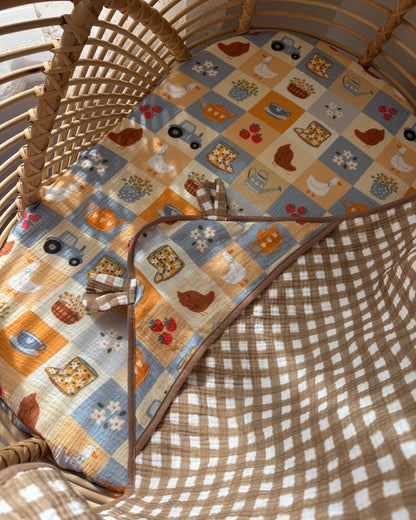 Organic Muslin Hooded Bath Towel - Bloom Barn