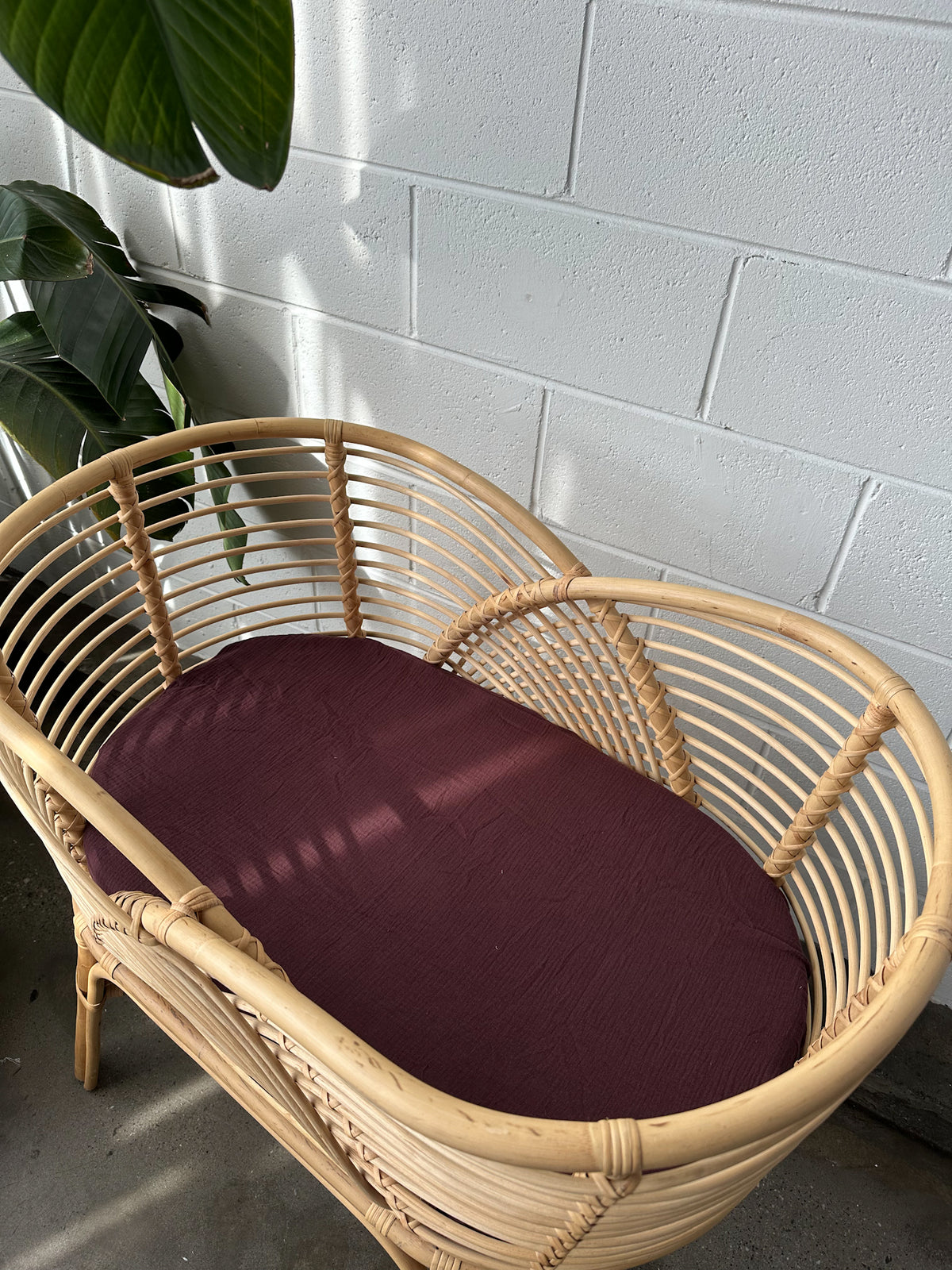 Organic Muslin Fitted Sheet - Brown