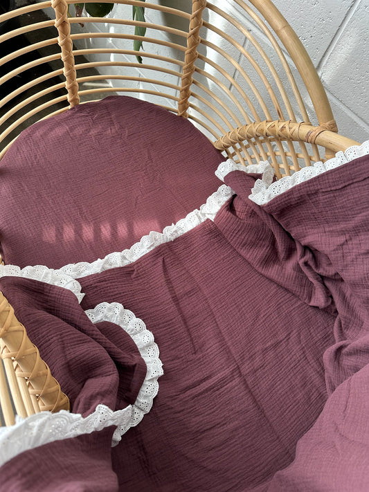 Organic Muslin Blanket - Brown