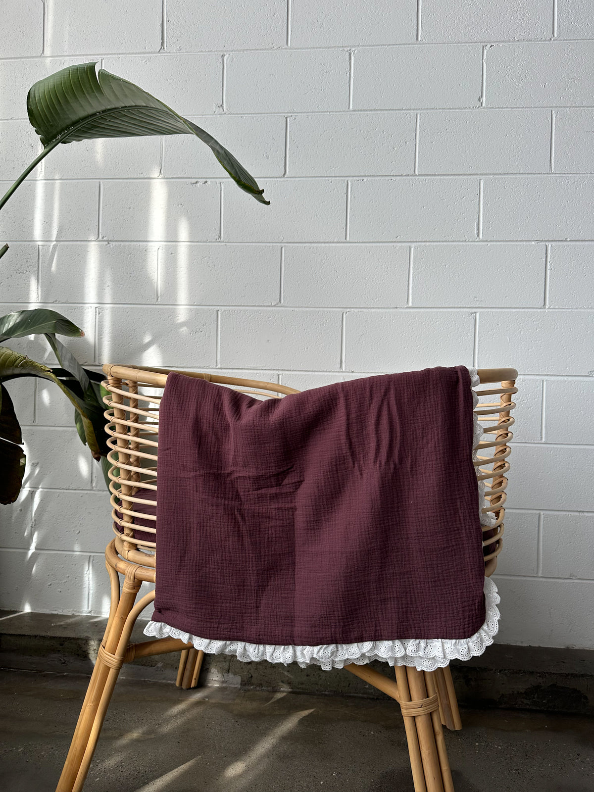 Organic Muslin Blanket - Brown