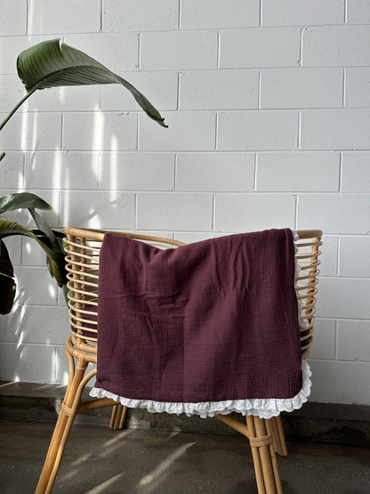 Organic Muslin Blanket - Brown