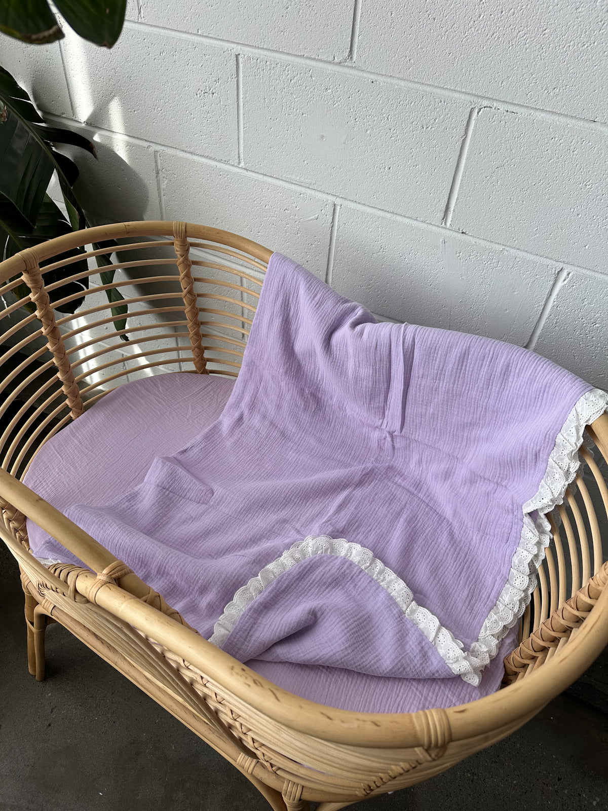 Organic Muslin Blanket - Lilac