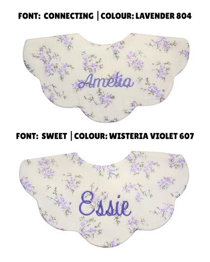 Organic Muslin 5-Layer Dribble Bib - Lavender Field