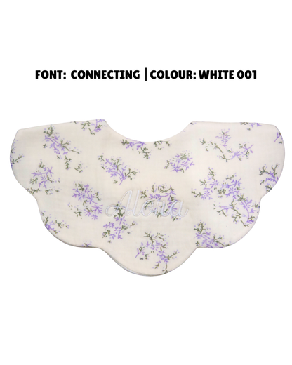 Organic Muslin 5-Layer Dribble Bib - Lavender Field