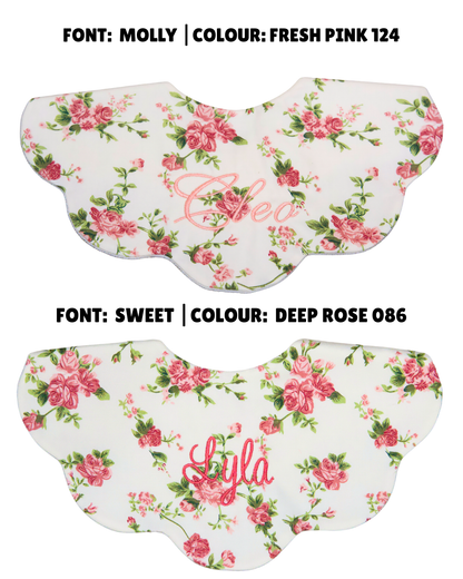 5-Layer Dribble Bib - Vintage Rose