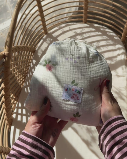 Organic Muslin Fitted Sheet - Bow & Bloom
