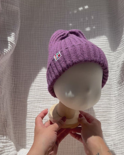 Fluffy Beanie - Purple