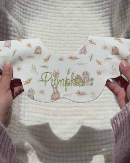 3- Layer Dribble Bib - Bunnies