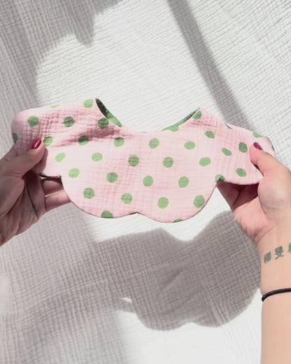 Organic Muslin 7-Layer Dribble Bib - Strawberry Matcha (PRE ORDER | JUNE)