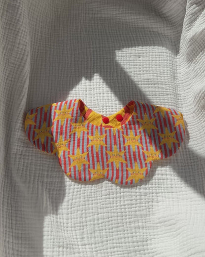 Organic Muslin 7-Layer Dribble Bib - Lucky Stars