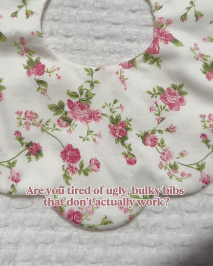 5-Layer Dribble Bib - Vintage Rose