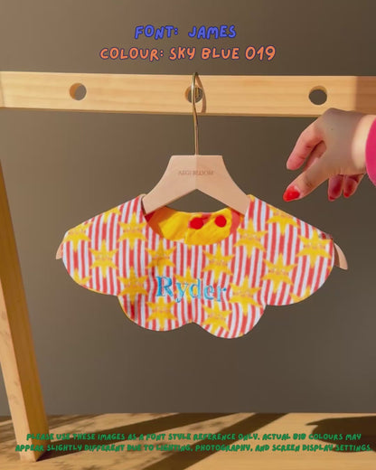 Reversible Organic Muslin Waterproof Bib - Lucky Stars (PRE ORDER | EARLY SEPTEMBER)