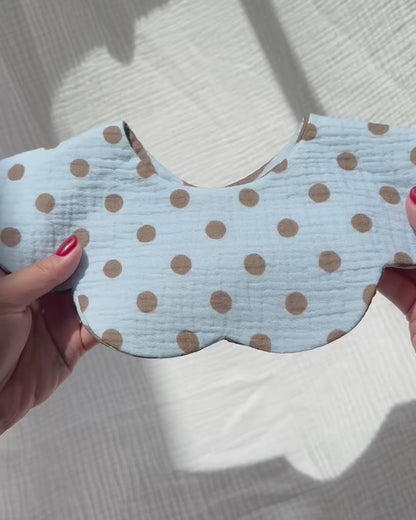 Organic Muslin 7-Layer Dribble Bib - Blueberry Mocha