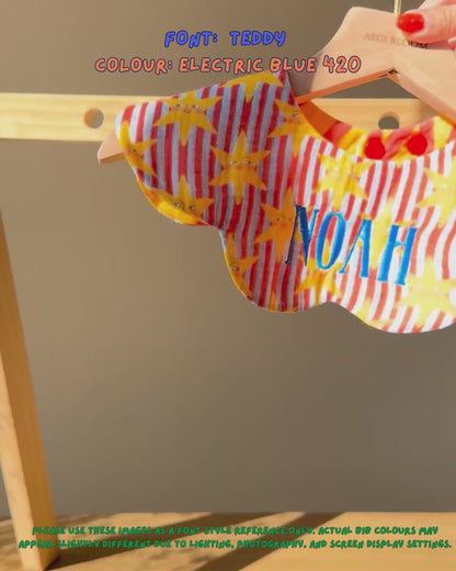 Reversible Organic Muslin Waterproof Bib - Lucky Stars (PRE ORDER | EARLY SEPTEMBER)