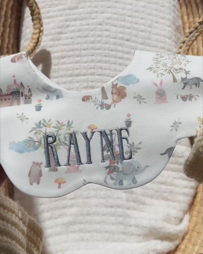 3- Layer Dribble Bib - Animal Castle