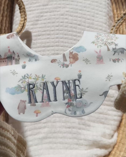 3- Layer Dribble Bib - Animal Castle