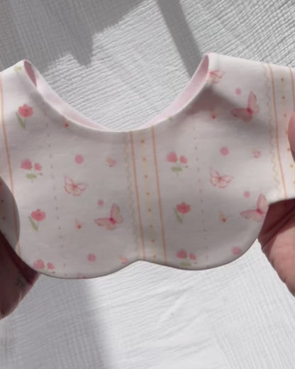 3- Layer Dribble Bib - Butterfly Bloom