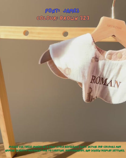 Reversible Organic Muslin Waterproof Bib - Big Teddy Bears