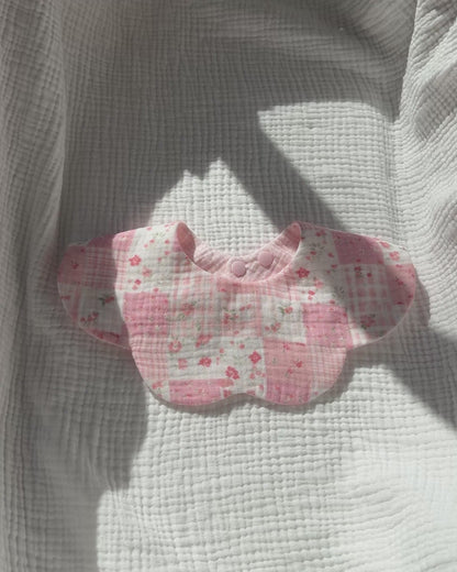 Organic Muslin 7-Layer Dribble Bib - Blush Garden