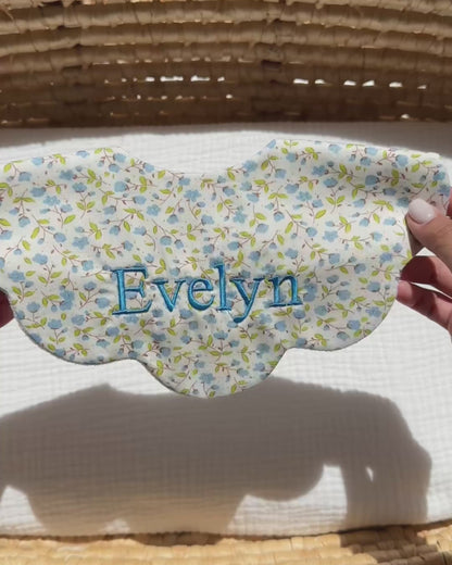 5-Layer Dribble Bib - Blue Bloom