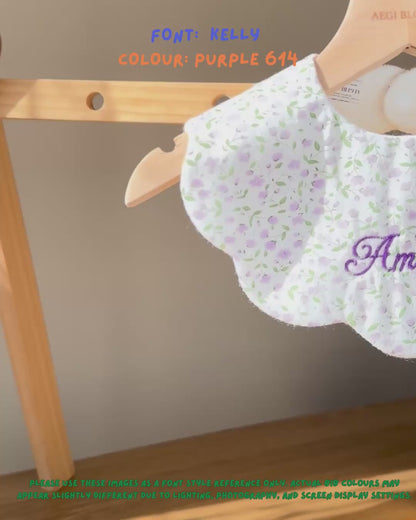 5-Layer Dribble Bib - Lilac Bloom